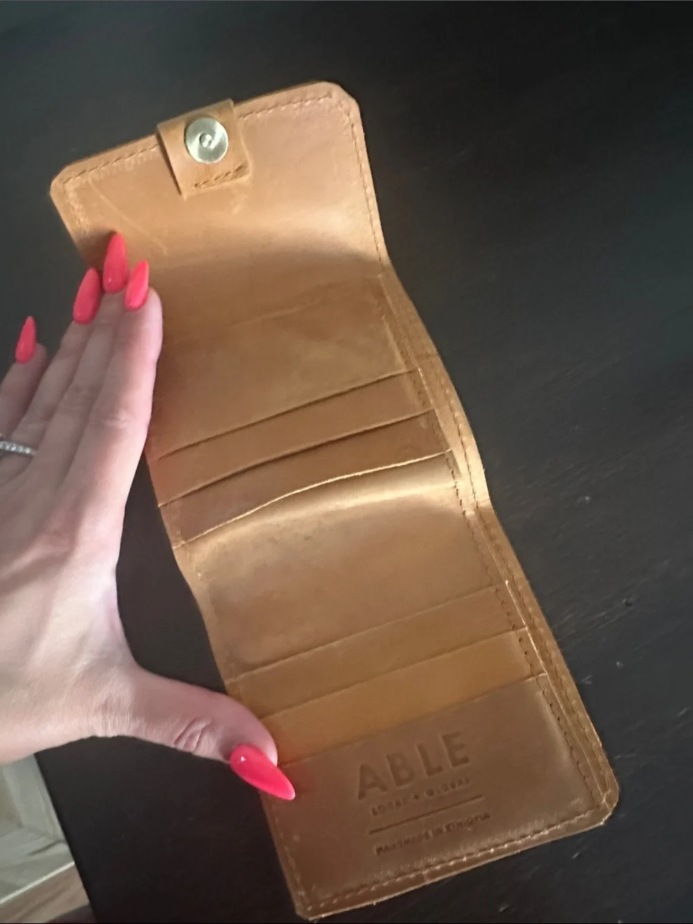 ABLE Brown Leather Wallet